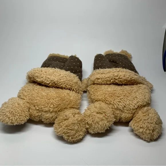 Hello Kitty RARE HTF mittens BROWN BEAR FUZZY KAWAII - Picture 6 of 11